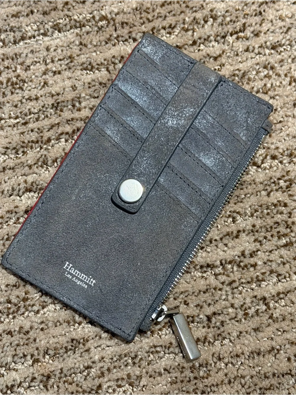 Hammitt Card Wallet with Silver Hardware